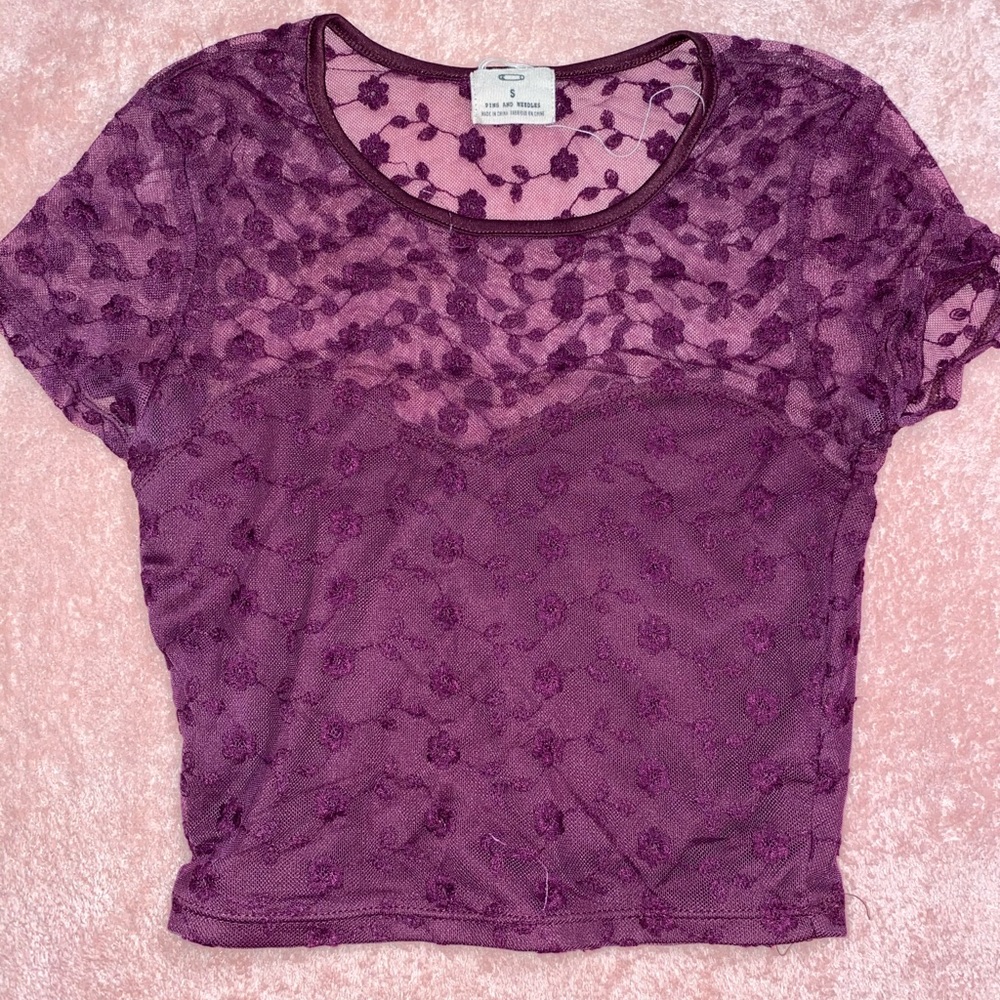cropped floral top